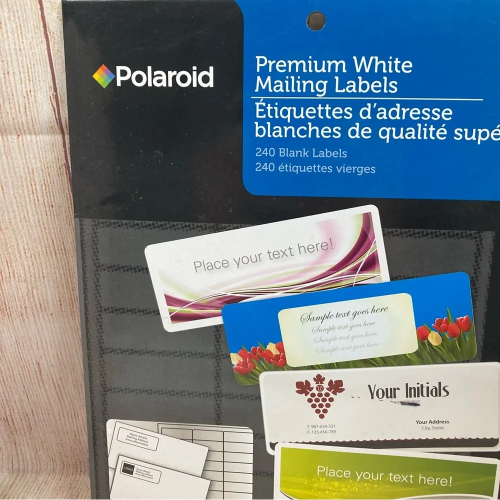 Premium Mailing Labels Blank 240 White Polaroid